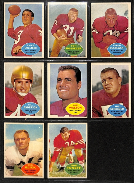 Lot Of 98 1960 Topps Football Cards w. Lenny Moore, Berry, Schmidt, Ringo, Matson, Retzlaff, Perry, McElhenny