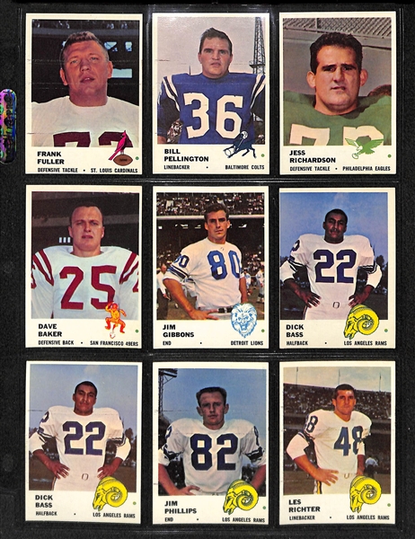 Lot Of 114 Football Cards From 1957-1962 w. Bobby Lane, Tripucca, Pellington, Marchetti, Mason