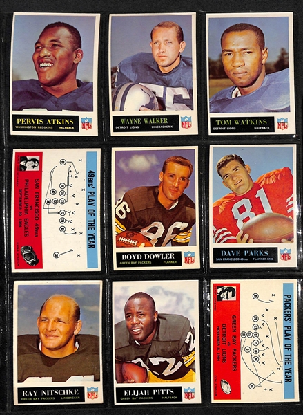 Lot Of 300+ 1965-1967 Philadelphia Football Cards w. Johnny Unitas, Green, Nitschke, Jahpitts, Jones, Starr, Berry, Tarkenton