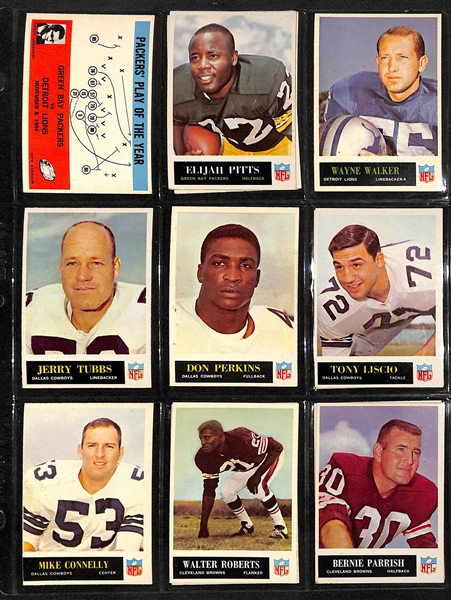 Lot Of 300+ 1965-1967 Philadelphia Football Cards w. Johnny Unitas, Green, Nitschke, Jahpitts, Jones, Starr, Berry, Tarkenton