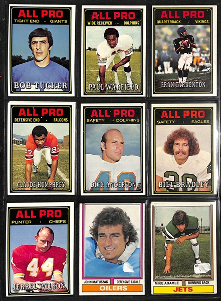 Lot Of 600 Assorted 1974-1981 Topps Football Cards w. Staubach, Tarkenton, Unitas, Griese, Harris, Fouts, More