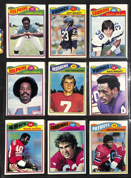 Lot Of 600 Assorted 1974-1981 Topps Football Cards w. Staubach, Tarkenton, Unitas, Griese, Harris, Fouts, More