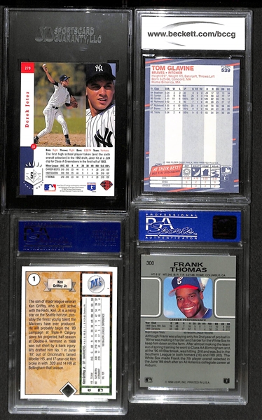 Lot Of 4 Baseball Graded Rookie Cards From 1988-93 w. Jeter SP