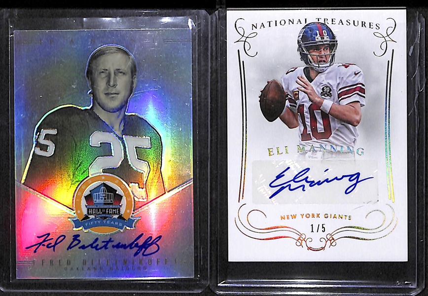 Eli Manning & Fred Biletnikoff Autograph Cards