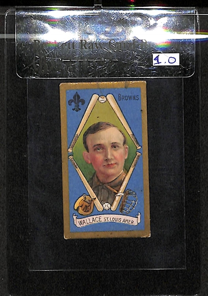 1911 T205 Bobby Wallace - No Cap 2 Lines - Polar Bear Back - BVG 1.0 - HOF