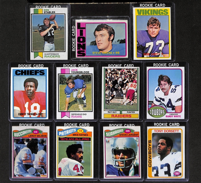 Lot Of 11 Football Stars Rookie Cards w. Ken Stabler