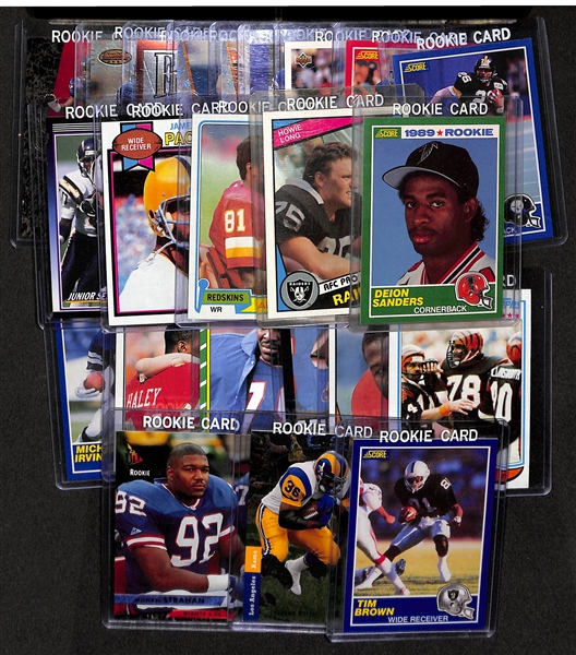 Lot Of 23 Football Rookie Cards w. Junior Seau