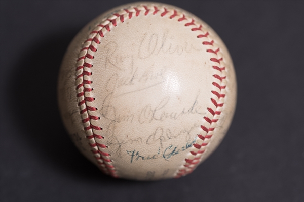 1961 Lancaster Red Roses Team Signed Baseball