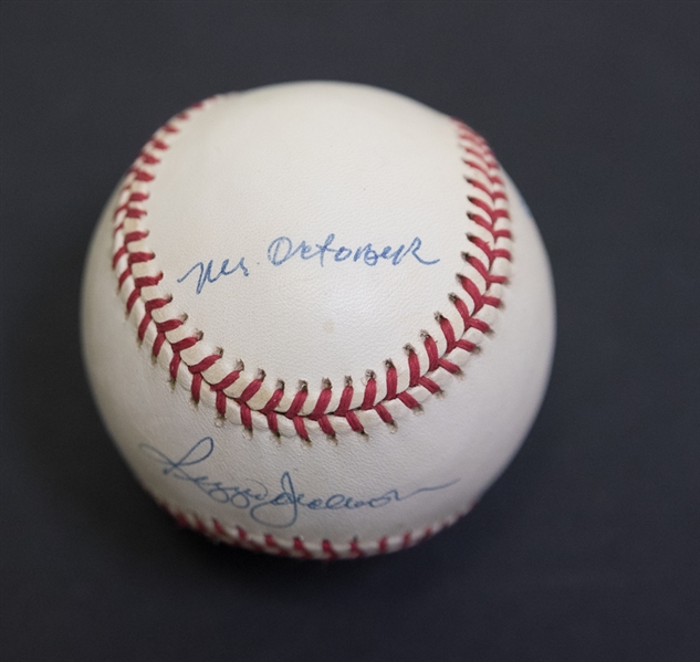 Reggie Jackson Signed Baseball Inscribed Mr October - UD COA