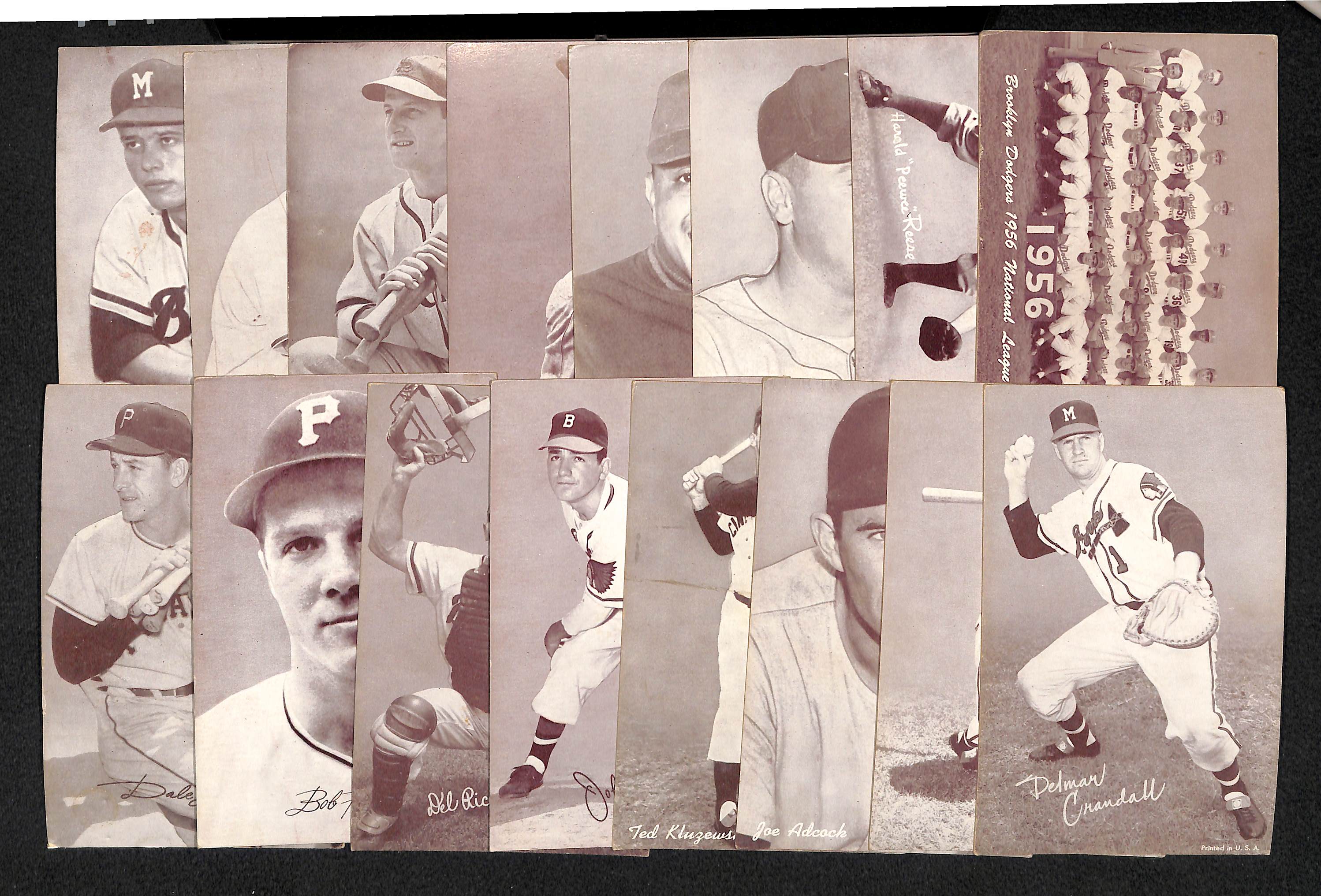 Lot Detail - Lot of 16 Baseball Exhibit Cards from 1947-1961 w. Roy ...