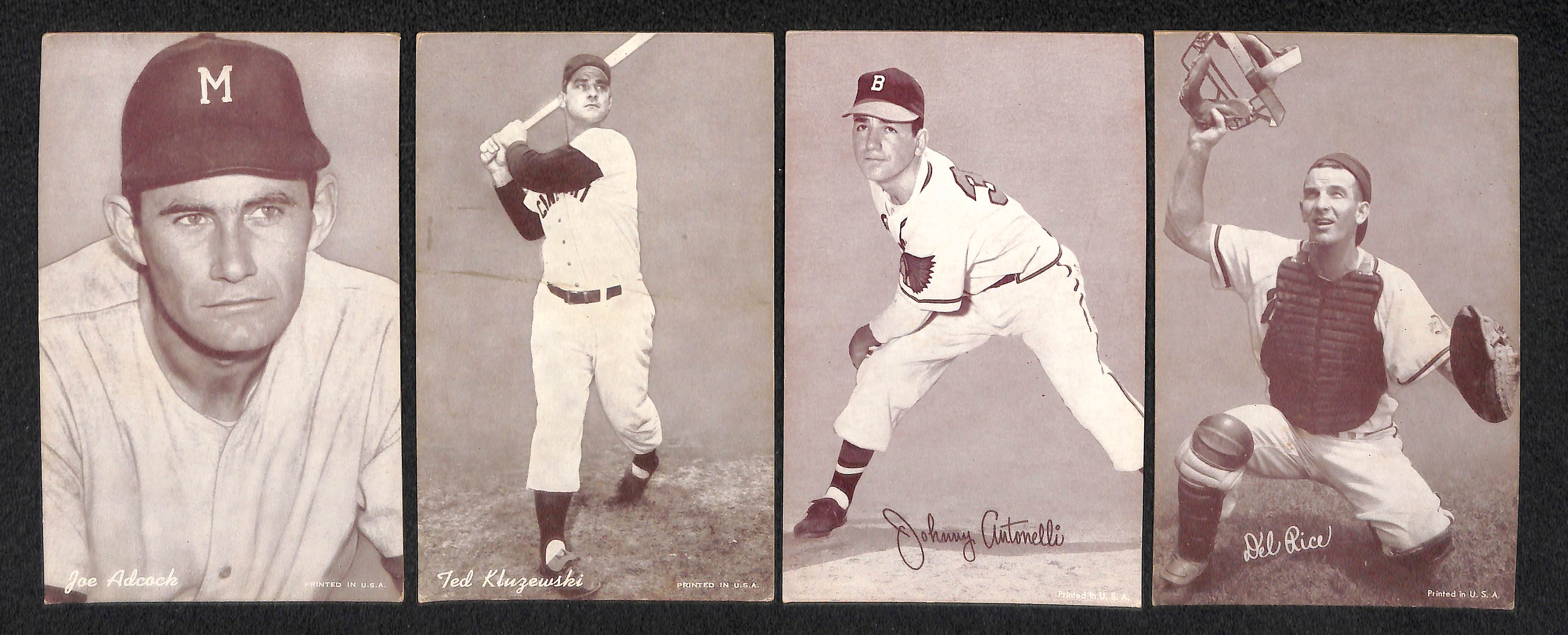 Lot Detail - Lot of 16 Baseball Exhibit Cards from 1947-1961 w. Roy ...