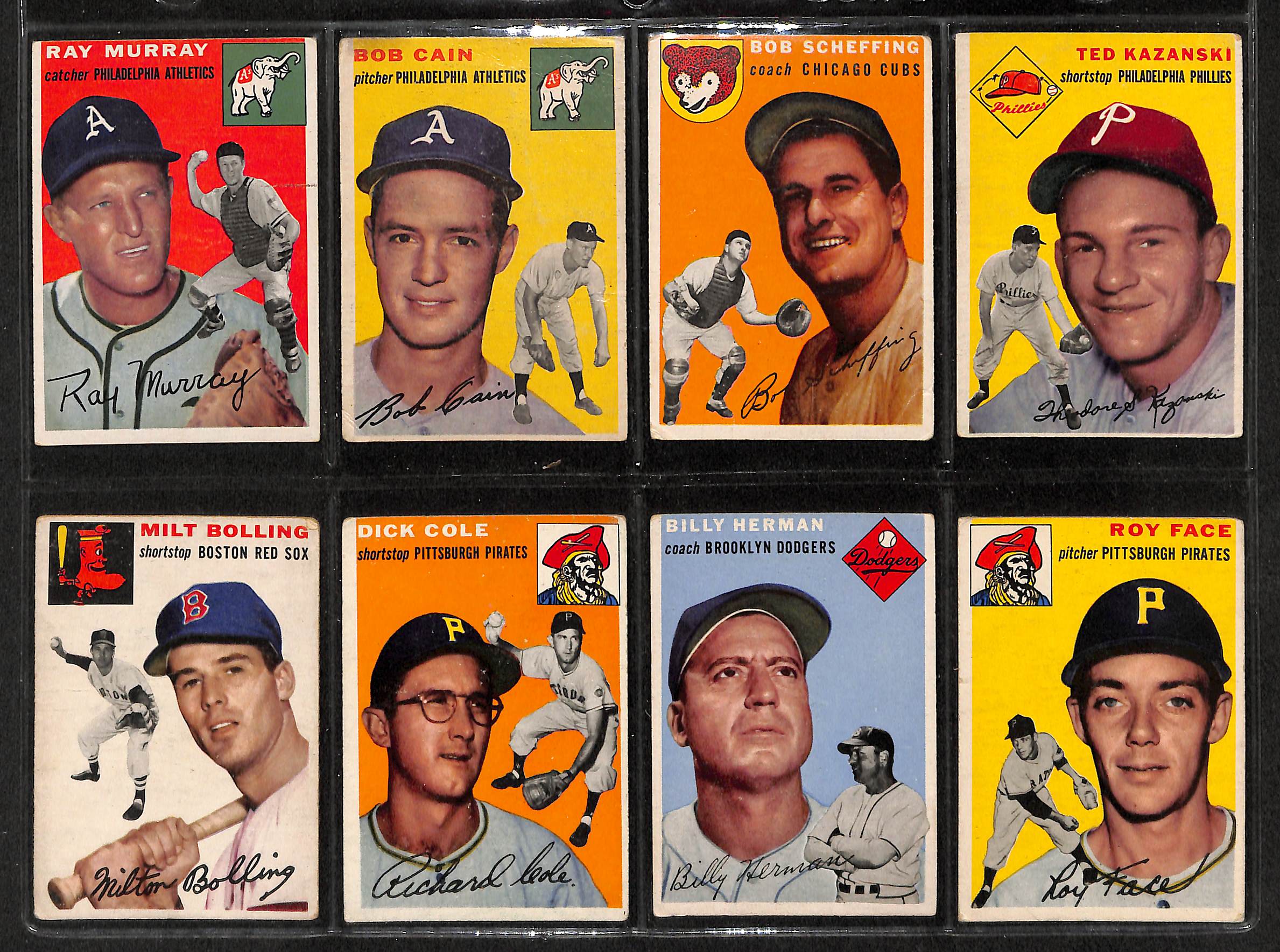 Lot Detail - Lot Of 72 1954 Topps Baseball Cards w. Warren Spahn