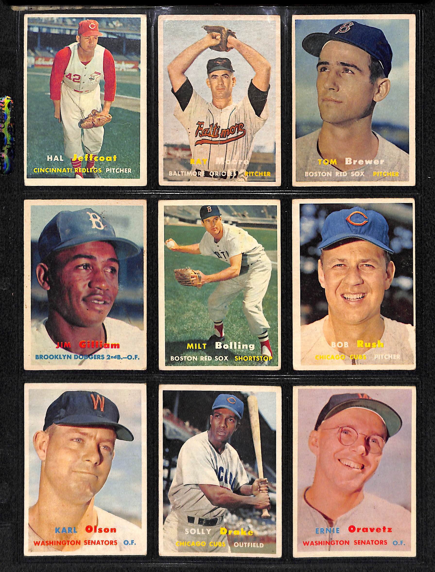 Lot Detail - Lot Of 57 1957 Topps Baseball Cards w. Gil Hodges