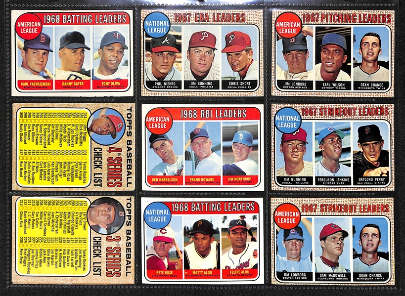 Lot Of 85 1968 & 1969 Topps Star Baseball Cards