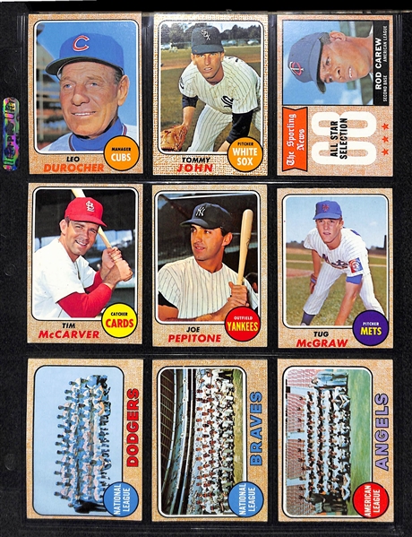 Lot Of 85 1968 & 1969 Topps Star Baseball Cards