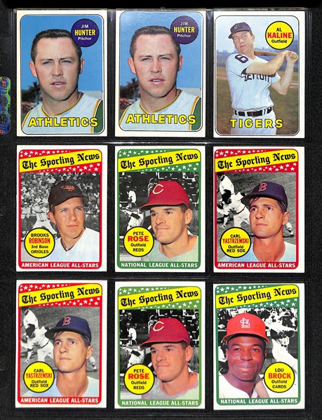 Lot Of 85 1968 & 1969 Topps Star Baseball Cards