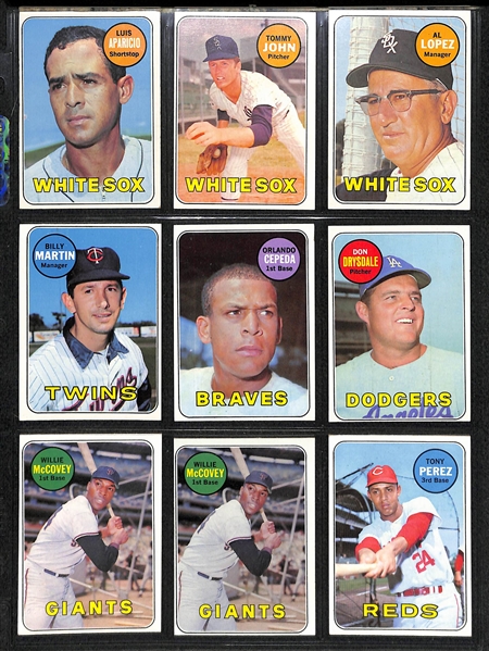 Lot Of 85 1968 & 1969 Topps Star Baseball Cards