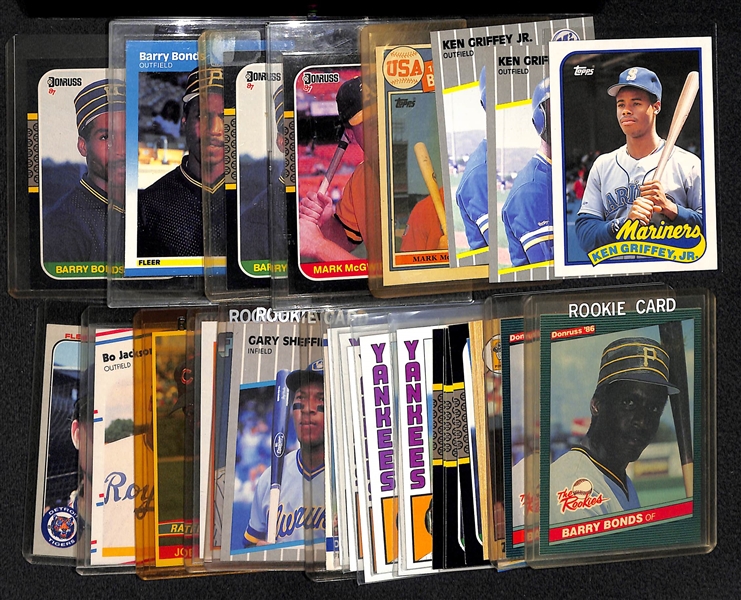 Lot Of 29 Baseball Stars Rookie Cards w. Griffey Jr & Mattingly