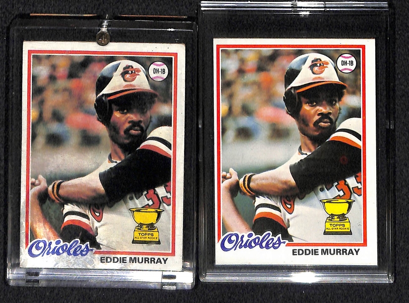 Lot Of 5 Orioles Rookies - inc. 2 Cal Ripken Jr & 3 Eddie Murray Rookie Cards