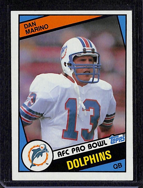 Lot of 3 HOF 1984 Topps Football rookie cards - Dan Marino (2) & John Elway (1) Rookie Cards