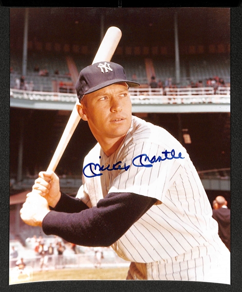 Mickey Mantle Signed 8 x 10 Photo - JSA