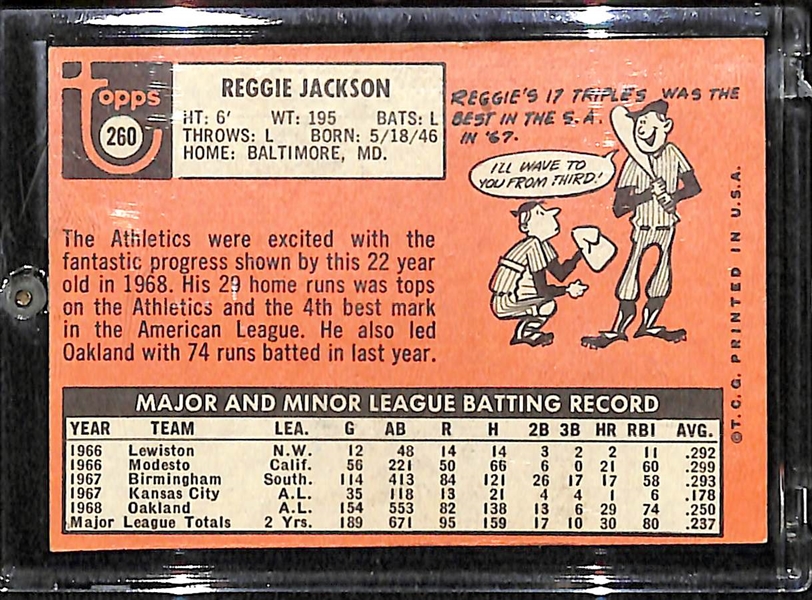 Lot Detail 1969 Topps 260 Reggie Jackson Rookie Card