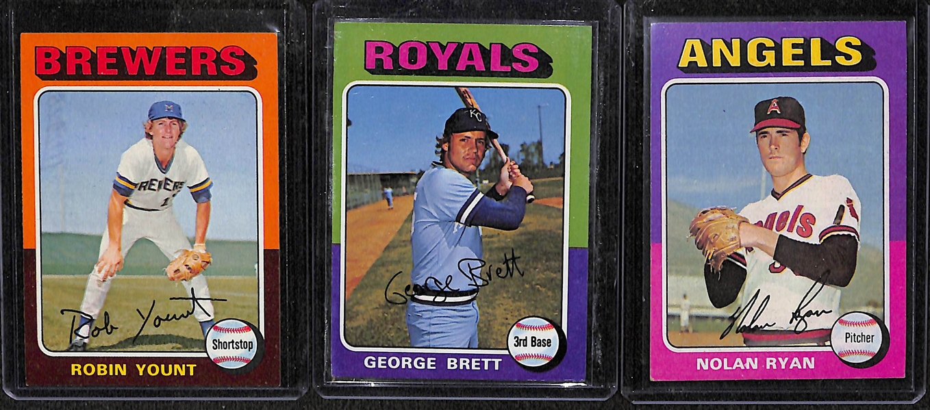 1975 Topps Complete Baseball Set w. Robin Yount & George Brett Rookie Cards