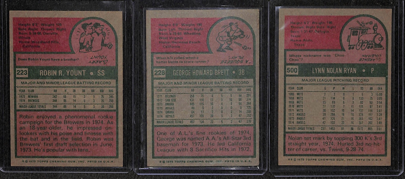 1975 Topps Complete Baseball Set w. Robin Yount & George Brett Rookie Cards