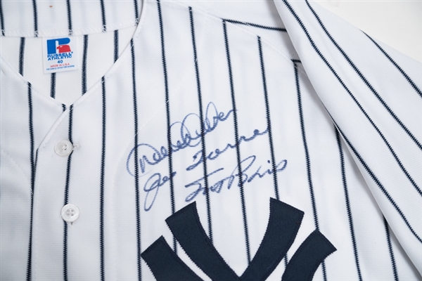 1998 Yankees World Series Team Signed Jersey w. Jeter & Rivera - JSA