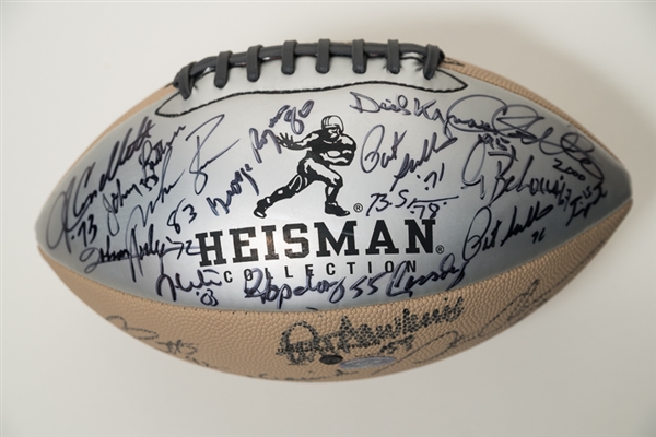 Heisman Trophy Winners Signed Football w. 20 Signatures Including Tim Tebow - Cappelletti COA