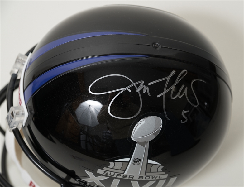 Joe Flacco Signed Super Bowl XLVII Full Size Helmet - JSA
