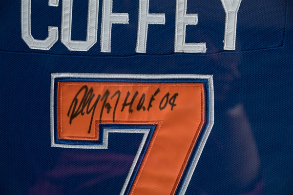 Lot Detail - Paul Coffey Signed & Framed Jersey Display - Steiner COA