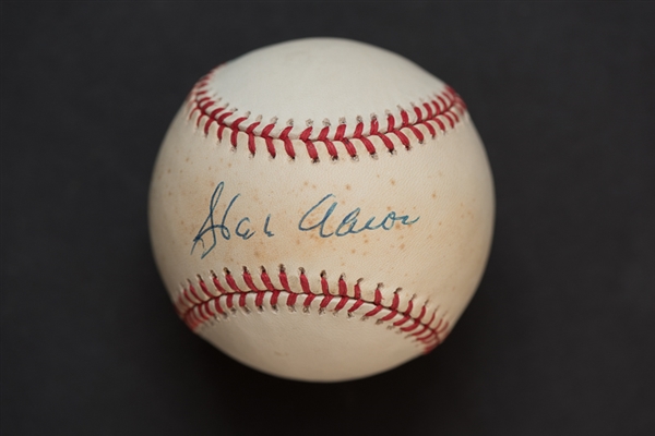 Hank Aaron Signed National League Baseball - JSA