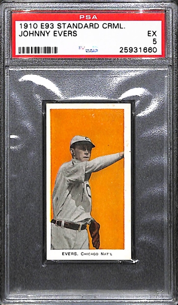 1910 E93 Standard Caramel Johnny Evers - HOF - PSA 5