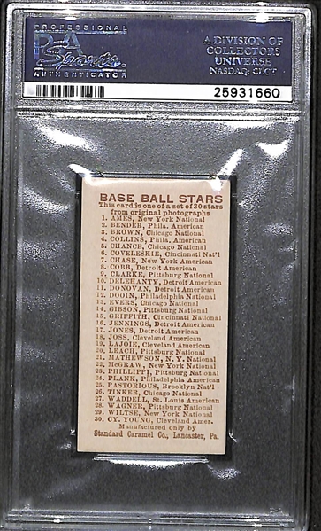 1910 E93 Standard Caramel Johnny Evers - HOF - PSA 5