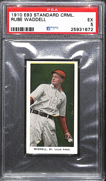 1910 E93 Standard Caramel Rube Waddell - HOF - PSA 5