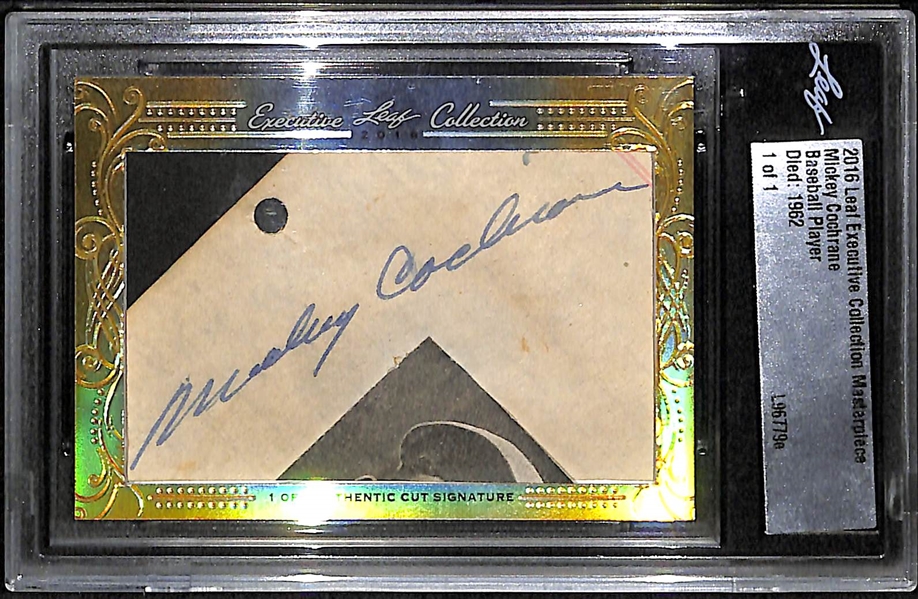 2016 Mickey Cochrane Autograph Leaf Executive Collection Masterpiece #1/1