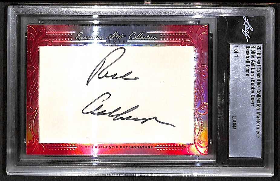 2016 Richie Ashburn/Bobby Doerr Leaf Executive Collection Masterpiece #1/1