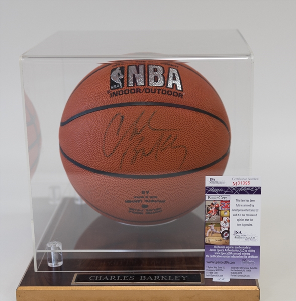 Charles Barkley Signed NBA Spalding Basketball - JSA 