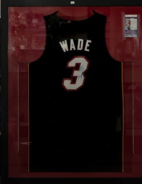 Dwyane Wade Miami Heat Signed and Framed Jersey - JSA