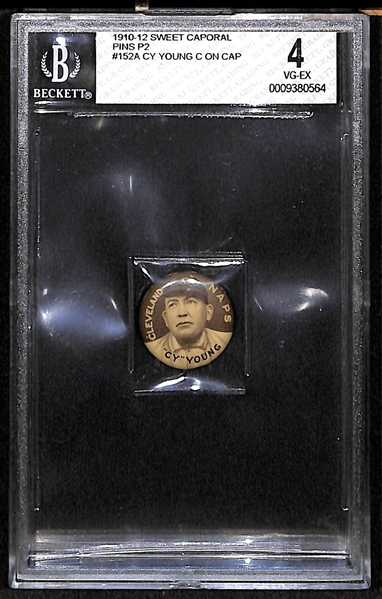 Sweet Caporal 1910-1912 P2 Cy Young Pin - BVG 4