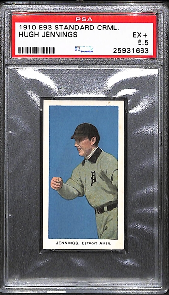 1910 E93 Standard Caramel Hugh Jennings - HOF PSA 5.5