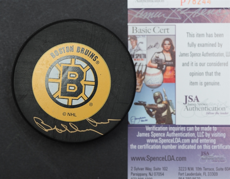 Bobby Orr Signed Boston Bruins Hockey Puck - JSA