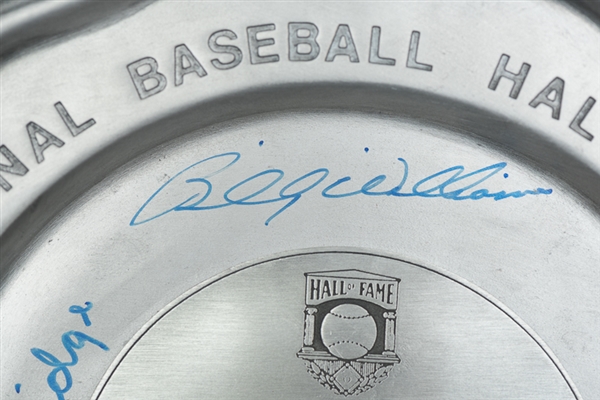 Lot of (2): One HOF Signed Plate (Dandridge, Hunter, Williams) and One Mike Schmidt Signed Baseball - JSA