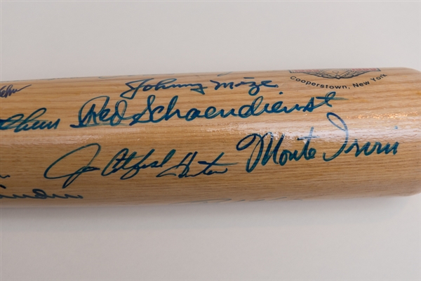 Multi-Signed Hall of Famers Bat (Berra, Hunter, Mathews, Snider, Herman, Killebrew, Leonard) - 20 Signatures - JSA