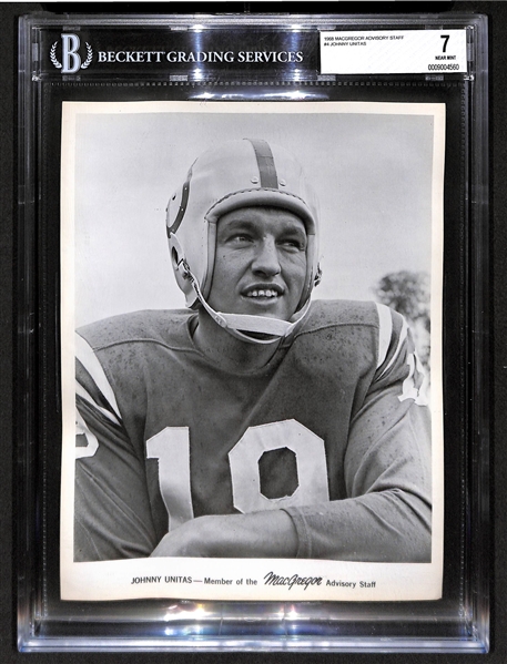 1968 Johnny Unitas MacGregor Advisory Staff Print BVG 7