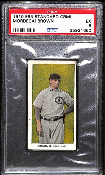 1910 E93 Standard Caramel Mordecai Brown - HOF - PSA 5