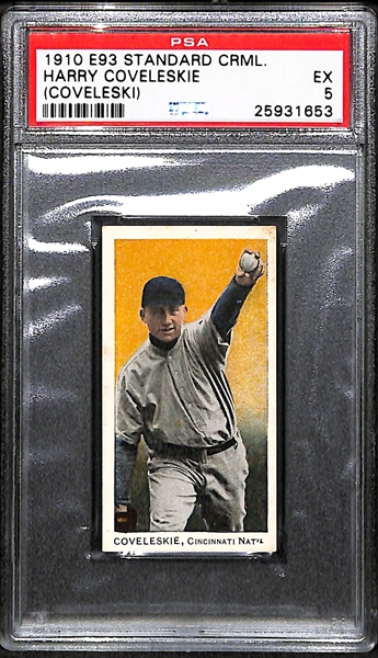 1910 E93 Standard Caramel Harry Coveleskie (Coveleski) - PSA 5