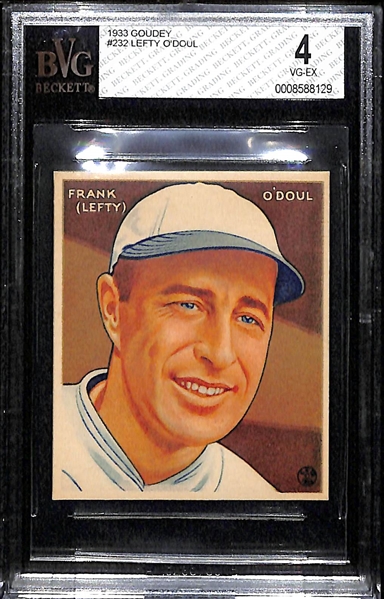 1933 Goudey Left O'Doul BVG 4