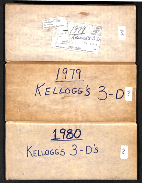 Lot of (3): Two 1979 Kellogg's 3-D Set and One 1980 Kellogg's 3-D Set